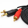thumbnail image 3 of axGear Câble Audio Mâle à Mâle 5 Pi 35 mm Stéréo vers 2 RCA 2 RCA, 3 of 3