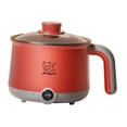 thumbnail image 3 of Luzkey Pot Électrique Mini Pot Électrique Ménager Pot de Cuisson Multifonction Cuiseur de Nouilles Pot Électrique Portable pour Nouilles Shabu Shabu Gris Rouge, 3 of 8