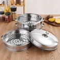 thumbnail image 3 of Lefu Stainless Steel Steamer Hot Pot Steam Food Steaming Tray Kitchen Cookware, 3 of 7