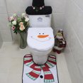 thumbnail image 1 of yeacher Festive Snowman Christmas Bathroom Set: Toilet Lid Cover, Tank Cover & U-Shaped Rug for Holiday Decor, 1 of 6