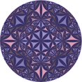 thumbnail image 1 of Ahgly Company Tapis d'Intérieur Ronds Transitionnels Bleus Lavables à la Machine, 6 Pieds Rond, 1 of 7