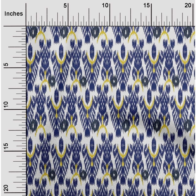 oneOone Cotton Silk Fabric Tree Style Ikat Print Fabric BTY 42 Inch Wide