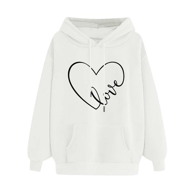 Sweat à Capuche d'Hiver pour Femmes Pull Manches Longues Confortable
