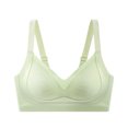 thumbnail image 1 of cfhntfmh Wireless Bras for Women Soft V Neck High Supports Color Block Full Coverage Bras Breathable No Underwire Bralettes, 1 of 2