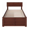 thumbnail image 4 of Lit Plateforme en Bois Orlando Simple TG avec Pied de Lit et Tiroirs de Rangement en Noyer, 4 of 8
