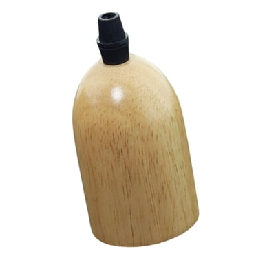 jinwen Bulb Holder Workshops Office Kitchen Replacement Part Wooden Lamp Holder Cup 8.4cmx5.2cm