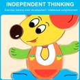 thumbnail image 4 of D Wooden Puzzles For Toddlers Shape Sorting Educational Learning Toys Cognitive Development Hand Eye Coordination Activity For Preschool Homeschool 5.8X5.8 Inches 0.11Lb, 4 of 5