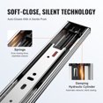 thumbnail image 3 of KFFKFF Set of 6, 22-Inch Drawer Slides, Side Mounting Rails, Robust Full Extension Steel Tracks, Quiet Soft-Close Guide Glides for Kitchen Cabinets, Ball Bearing Runners, Supports Up to 100 Lbs, 3 of 9