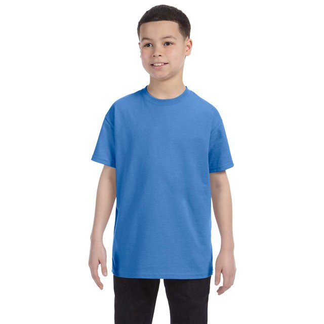 Jerzees Big Boy's Rib Collar Tear Away Label T-Shirt, Style 29B