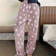 thumbnail image 3 of Yuyuzo Womens Stripes Lounge Pants High Waisted Drawstring Straight Leg Slacks Fall Casual Trousers, 3 of 6