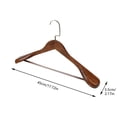 thumbnail image 2 of High-Grade Wide Shoulder Wooden Coat Hangers - Solid Wood Suit Hanger, 2 of 7