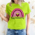 thumbnail image 1 of Meichang Hauts pour Femmes Chemise Tendance de la Saint-Valentin Hauts Mignons Imprimé Cœur Hauts de Vacances Manches Courtes Col Rond Décontracté Chandail Blouses, 1 of 5