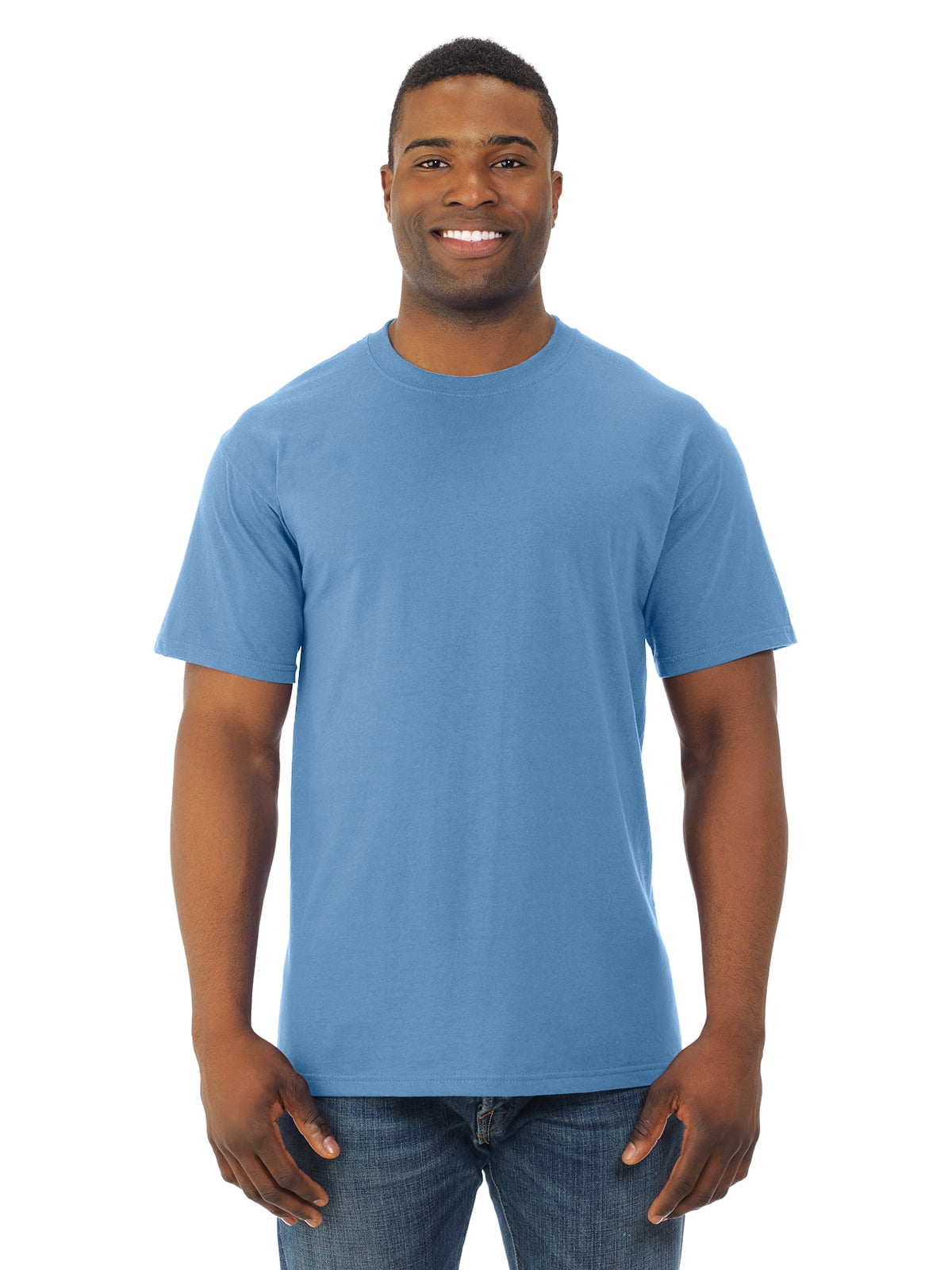 Fruit Of The Loom Mens HD Cotton Short Sleeve Crew T-Shirt, S, Columbia Blue