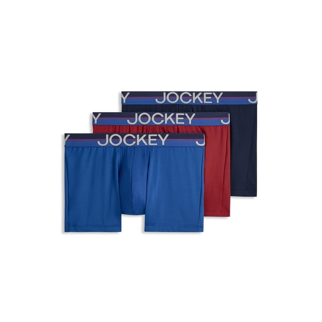 Jockey Men's Infinite Cool Microfiber Stretch 3.5" Trunk - 3 Pack