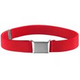 thumbnail image 1 of Ceinture Élastique Ajustable pour Enfants avec Boucle Carrée Argentée - Rouge, 1 of 4
