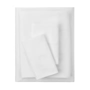 Mainstays 4-Piece 300 Thread Count White- CVC Cotton Blend Bed Sheet Set, Queen (Adult)