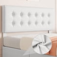 thumbnail image 3 of Bed Frame with 4 Storage Drawers and Adjustable Headboard, Upholstered Mattress Foundation with Skin-Frienly Linen, No Box Spring Needed, 3 of 9