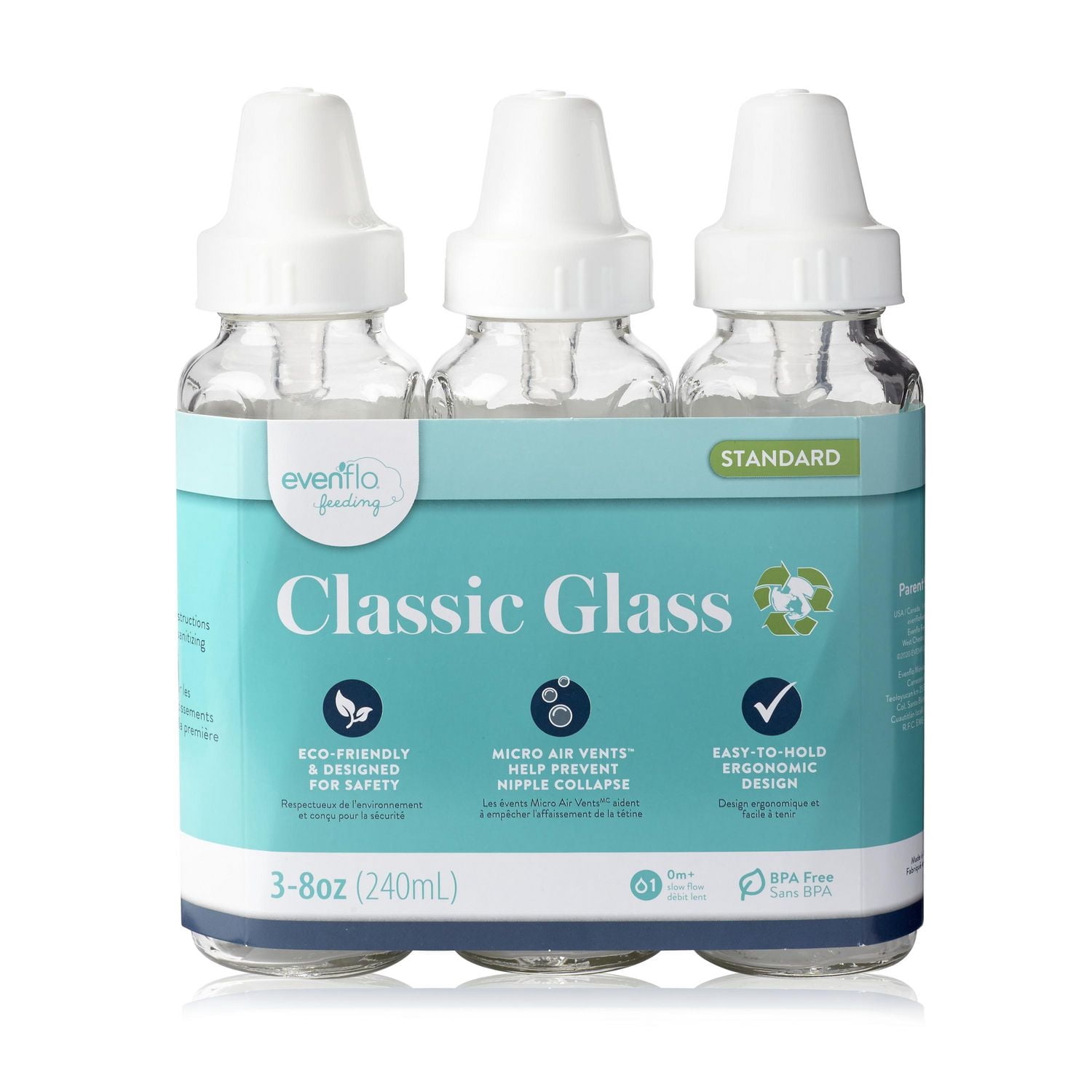 Evenflo Feeding Classic BPA-Free Glass Baby Bottles