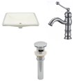 thumbnail image 1 of American Imaginations 20.75-in. W Rectangle Bathroom Undermount Sink Set In Biscuit - Chrome Hardware - Overflow Drain Incl. AI-27023, 1 of 8