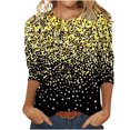 thumbnail image 2 of DPTALR Femmes Manches 3/4 Chemises Décontractées Chandail Tunique Ample Hauts Blouse à Imprimé, 2 of 5