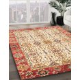 thumbnail image 2 of Ahgly Company Indoor Rectangle Abstract Brown Gold Abstract Area Rugs, 2' x 5', 2 of 6