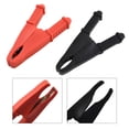 thumbnail image 1 of 2 Pack 50A Clip Crocodile Isolé Rouge Noir 75mm pour Test de Batterie de Voiture, 1 of 11