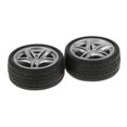 thumbnail image 3 of 2pcs Roues en Caoutchouc Pneus Accessoires Modèle de Voiture Jouets 48mm, 3 of 6