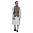 thumbnail image 1 of Atasi Ensemble de Pyjama Kurta Churidar Ethnique avec Veste Nehru Imprimée pour Hommes, 1 of 3