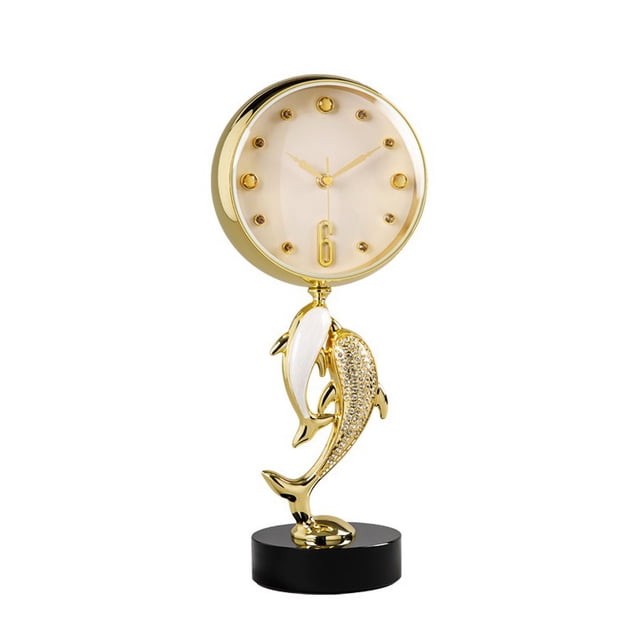 Bedroom Clock Rhinestone Seat Clock Living Room Desktop Clock Office Clock Mantel Clock Desk Clock Home Decorative Sitting Clock Pendulum