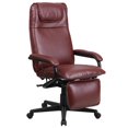 thumbnail image 1 of High Back Burgundy Leather Executive Reclining Swivel Chair with Arms, 1 of 9