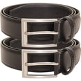 thumbnail image 1 of [Two belt package] vangelo Men Classic Dress Belt Black Size 54 Inch Fits Waist Length 52 to 54 Inch, 1 of 2