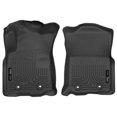 thumbnail image 1 of Convient pour Toyota Tacoma 2018-2022 Husky Liner, Doublure de Sol 13971 WeatherBeater; Ajustement Moulé; Nervures Lisses/talon Surélevé; Noir; TPO Thermoplastique Oléfine; 2 Pcs, 1 of 9