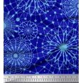 thumbnail image 1 of Soimoi Blue polyester Crepe Fabric Artistic Geometric Print Fabric by the Yard 52 Inch Wide, 1 of 5