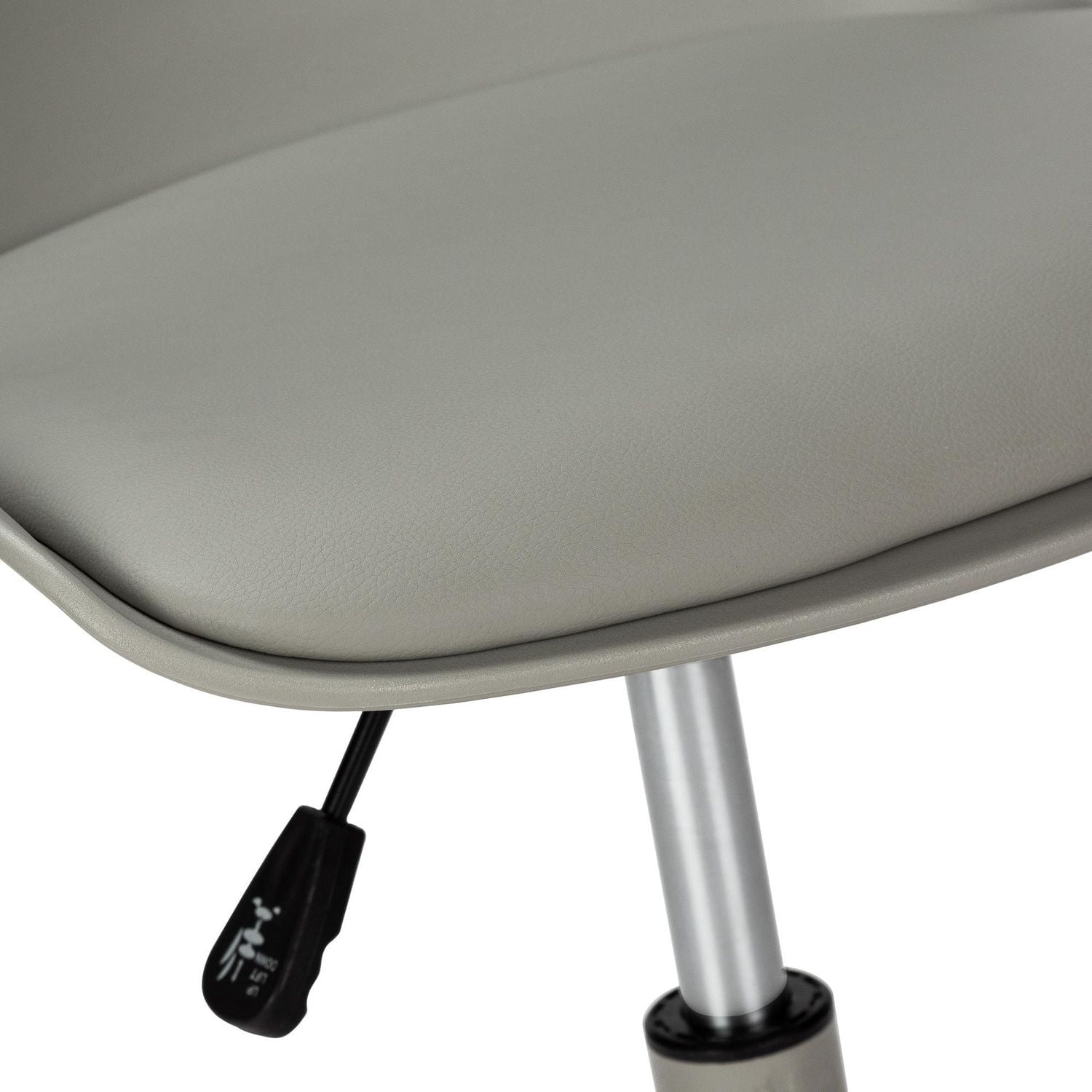 Monarch Specialties Office Chair, Adjustable Height, Swivel, Ergonomic, Computer Desk, Work, Juvenile, Metal, Pu Leather Look, Grey, Contemporary, Modern