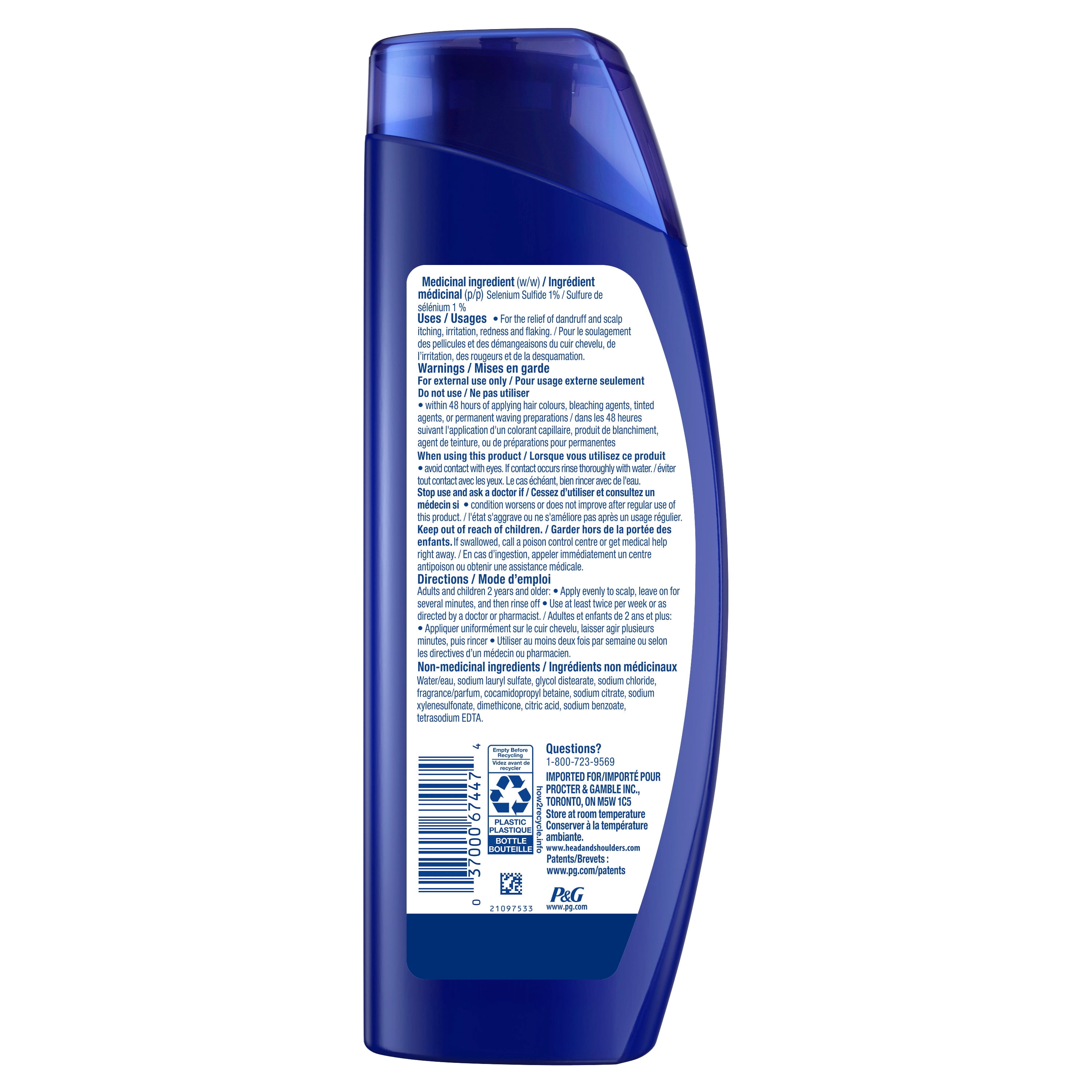 Head & Shoulders Dandruff Shampoo, Clinical Strength Oil Control, 1% Selenium Sulfide, Oily Scalp, Flake Protection, Stubborn Dandruff Control, Jasmine Scent, 400 mL