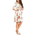 thumbnail image 2 of SUNSIOM Robe de Maternité pour Femmes Décontractée à Col en V à Pois/fleurie à Manches Mi-Longues Robe pour Grossesse Vêtements Séance Photo, 2 of 5