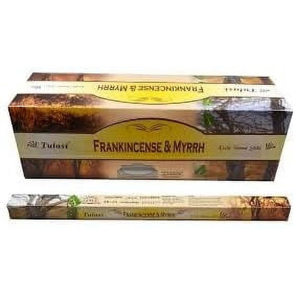 XINQIHANG Tulasi Frankincense & Myrrh Incense Sticks (Box of 120 Sticks)
