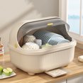 thumbnail image 1 of Vadktai Dish Drying Rack and Drain Board with Lid Cover, Kitchen Plate Cup Tray Cutlery Drainer, Plastic Dish Drying Box Multifunctional Space Saving Dish Drainer For Kitchen Accessories, 1 of 6