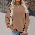 thumbnail image 4 of Chandails de Compression à Manches Longues pour Femmes Col Ras du Cou Unis Plus Chandail Surdimensionné Coupe Ample Pulls Tendance Hauts Légers pour Femmes Grande Taille Gris m, 4 of 6