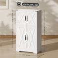thumbnail image 3 of HOMCOM Kitchen Pantry Cabinet Pantry Storage Cabinet with Barn Doors White, 3 of 10