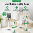 thumbnail image 2 of IMGadgets Standing Electric Adjustable Desk | 40'' x 24'' Large Workspace with 2 hooks | Ergonomic Sit-Stand Desk | Scratch-Resistant & Waterproof  | Height Adjustable Desk for Work and Home, 2 of 9