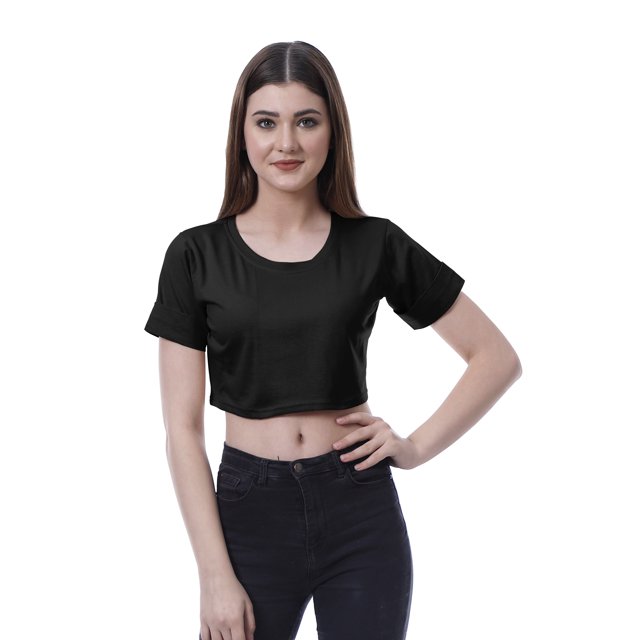 Moomaya T-shirt Court à Col Rond pour Femmes, Manches Courtes, Été, Coupe Ample
