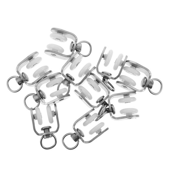 Miangastore Easy Installation Curtain Track Pulley Iron 10Pack 1.6X2.2X4.0In