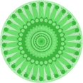 thumbnail image 1 of Ahgly Company Tapis d'Intérieur Ronds Transitionnels Verts Lavables à la Machine, 4 Pieds Rond, 1 of 7