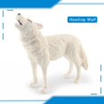 thumbnail image 2 of XZNGL Simulation White Wolf Animal Model Static Roaring Wolf Walking Wolf Cub Desktop Sand Table Decoration Ornaments, 2 of 2