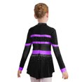 thumbnail image 2 of iiniim Enfants Filles Paillettes Uniforme de Cheerleading Tenue de Cheerleader Robe de Danse Scintillante Justaucorps Performance Tenue de Danse Violet 12, 2 of 7