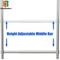 thumbnail image 4 of Decobrothers Adjustable Hanging Closet Rod, Chrome, 4 of 5