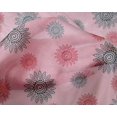 thumbnail image 4 of oneOone Silk Tabby Fabric Spiral & Floral Block Print Fabric BTY 42 Inch Wide, 4 of 4
