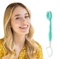 thumbnail image 4 of Travel 5-in-1 Toothbrush with Paste Toothpick & Tongue Scraper Portable Disposable No Rinsing Needed Mint Freshness for Travel & 10PCS, 4 of 4