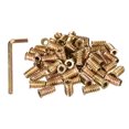 thumbnail image 1 of Unique Bargains 1/4-20 x 20mm Threaded Inserts Nuts, 100 Pack Wood Insert Nuts with Hex Wrench, 1 of 5